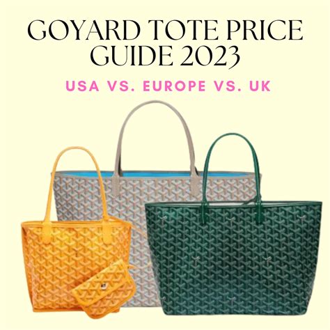 goyard bag price 2023|goyard tote price 2023.